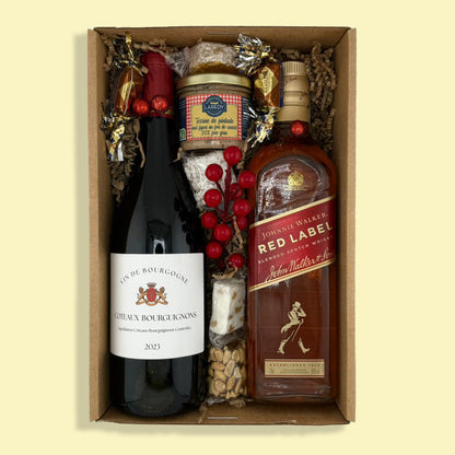 113V Coteaux Bourguignons et Johnnie Walker Red Label