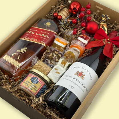 114C Coteaux Bourguignon et Johnnie Walker Red Label